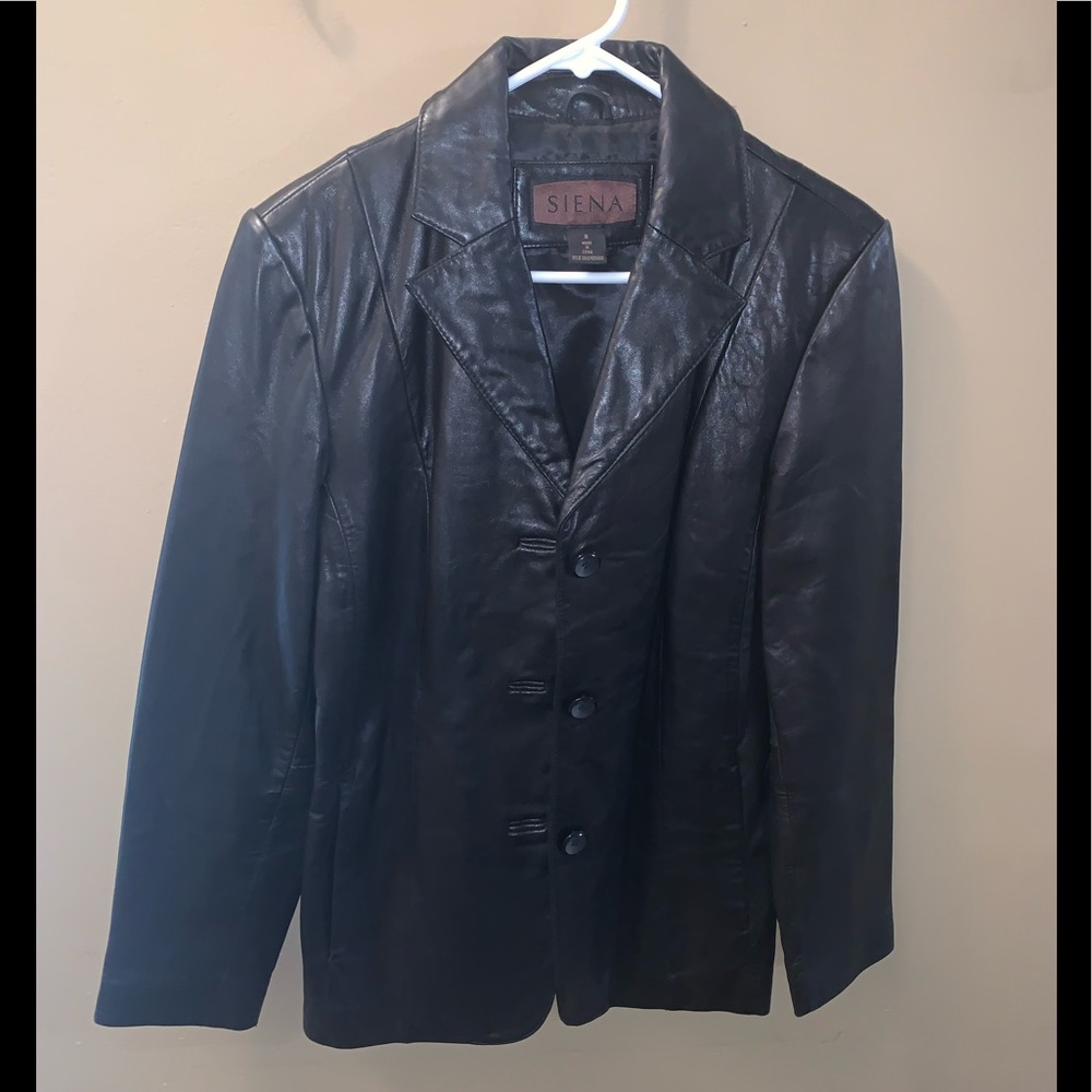 Siena black leather jacket